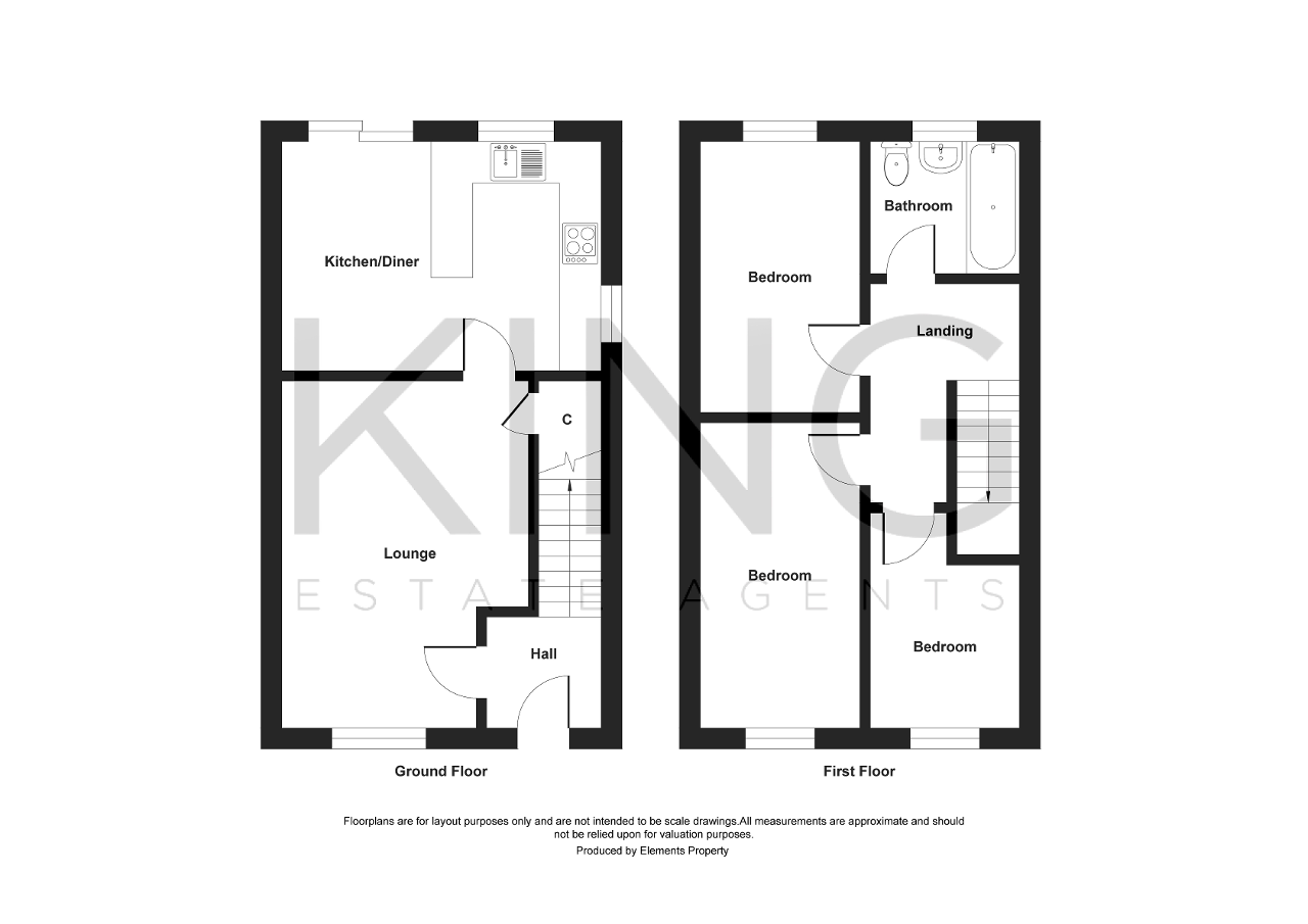 Floorplan for Cleveland, Bradville, Milton Keynes, Buckinghamshire, MK13 7BA