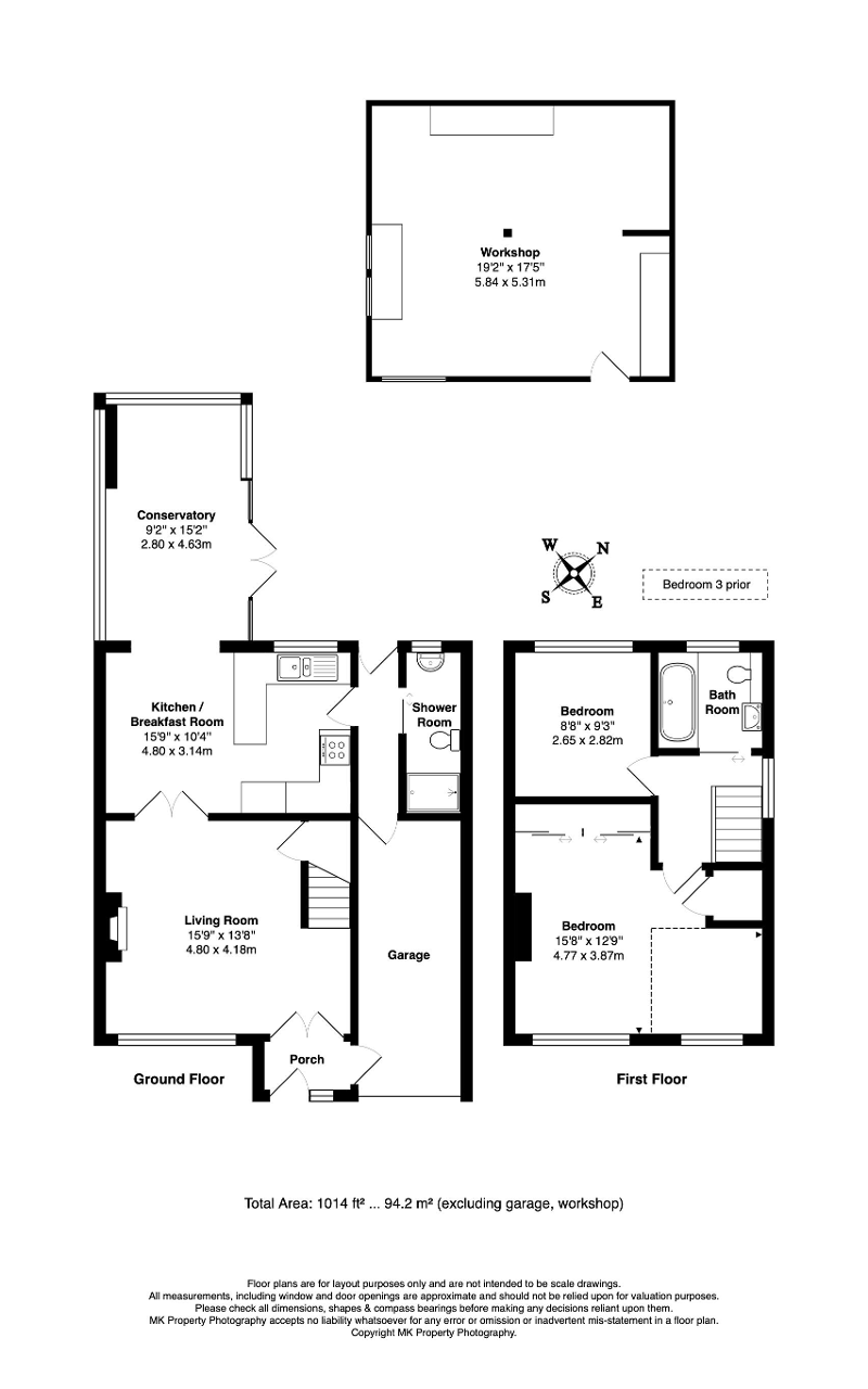 Floorplan for Hunter Drive, Bletchley, Milton Keynes, Buckinghamshire, MK2 3LR