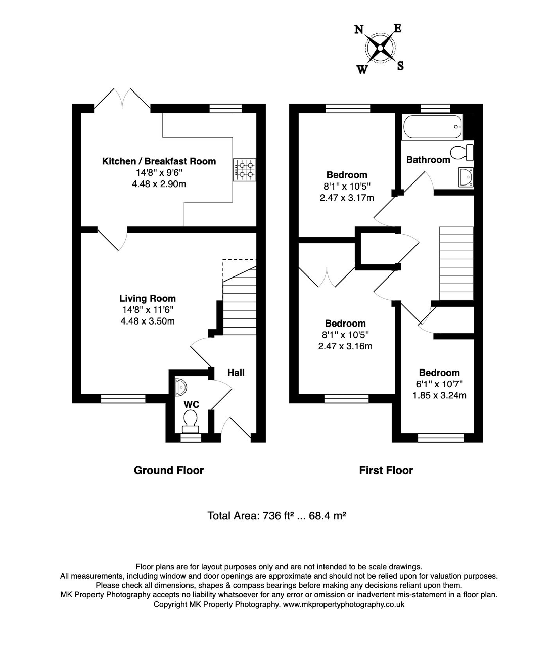 Floorplan for Dandridge Court, Grange Farm, Milton Keynes, Buckinghamshire, MK8 0PQ