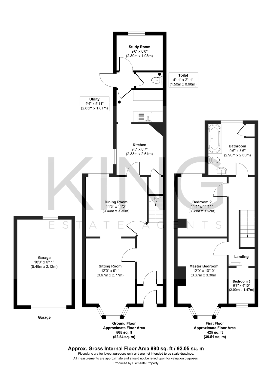 Floorplan for Napier Street, Milton Keynes, Buckinghamshire, MK2 2NF