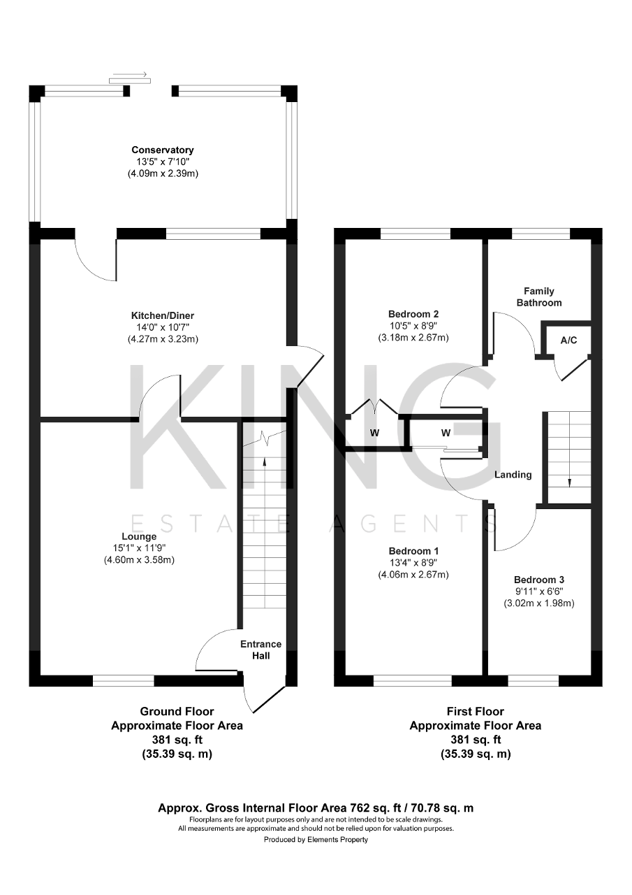 Floorplan for Cleveland, Bradville, Milton Keynes, MK13 7AZ