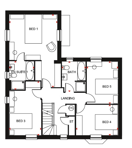 Floorplan of Kitchener Drive, Milton Keynes, Buckinghamshire, MK17 9GF