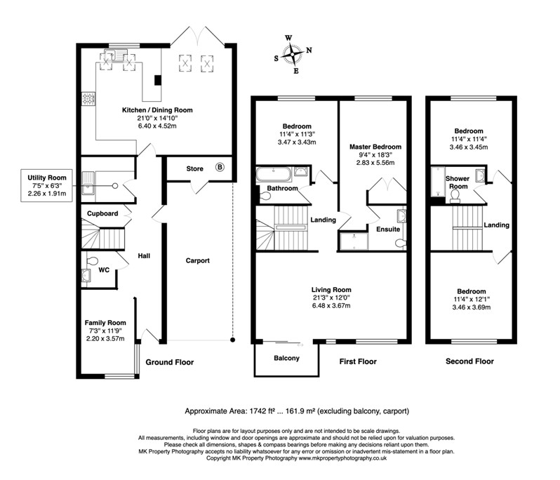 Floorplan for Broughton Grounds Lane, Brooklands, Milton Keynes, Buckinghamshire, MK10 7FN