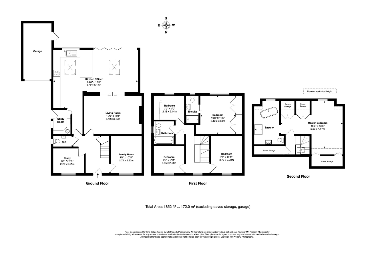 Floorplan for Bridgnorth Drive, Kingsmead, Milton Keynes, Buckinghamshire, MK4 4AJ