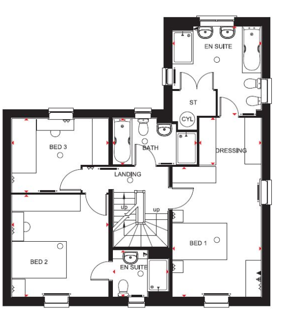 Floorplan of Fen Street, Milton Keynes, Buckinghamshrie, MK10 7ES