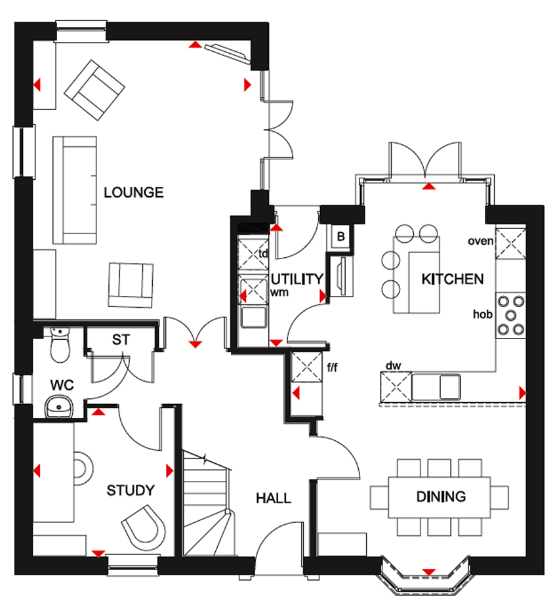 Floorplan of Scythia Grove, Brooklands, Milton Keynes, Buckinghamshire, MK10 7EL