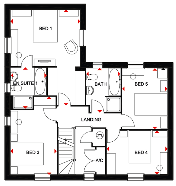 Floorplan of Scythia Grove, Brooklands, Milton Keynes, Buckinghamshire, MK10 7EL