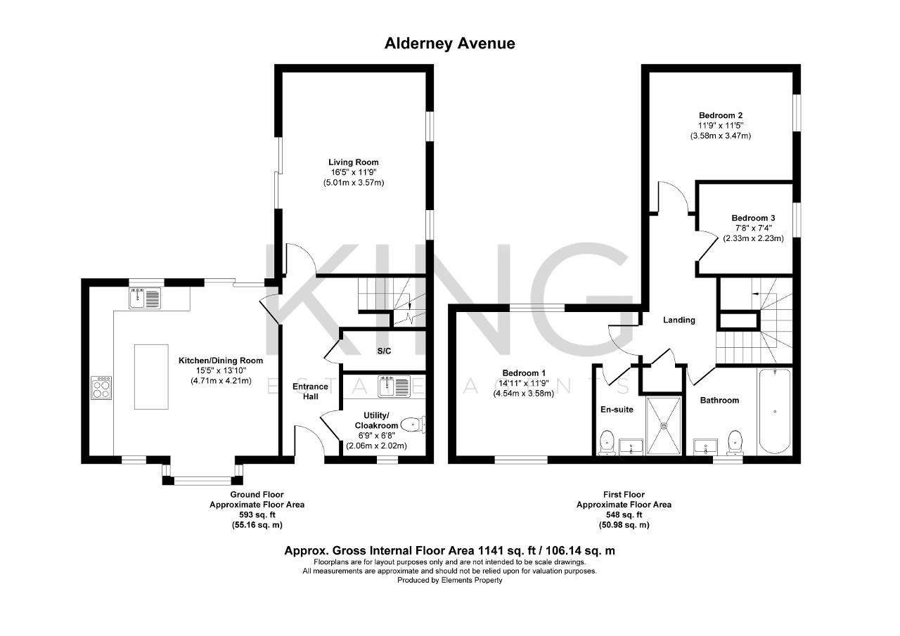 Floorplan of Alderney Avenue, Newton Leys, Milton Keynes, Buckinghamshire, MK3 5GX