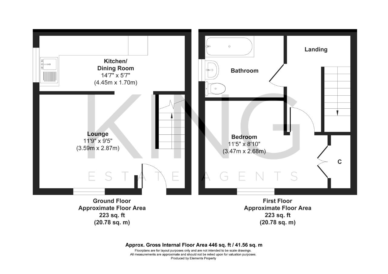 Floorplan of Rillington Gardens, Emerson Valley, Milton Keynes, Buckinghamshire, MK4 2ED