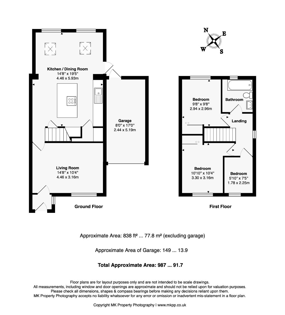 Floorplan of Bernstein Close, Browns Wood, Milton Keynes, Buckinghamshire, MK7 8EH