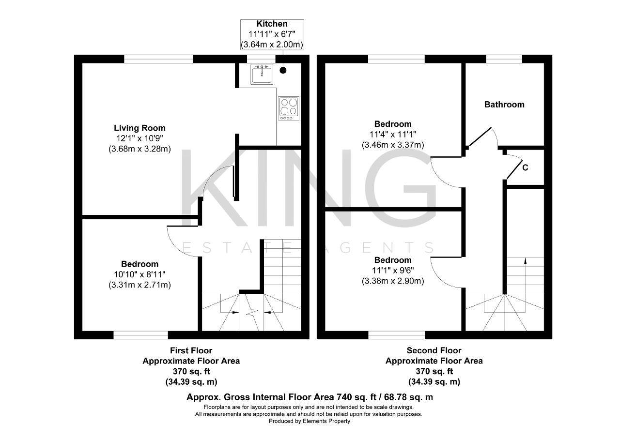 Floorplan of Grace Avenue, Oldbrook, Milton Keynes, Buckinghamshire, MK6 2XJ
