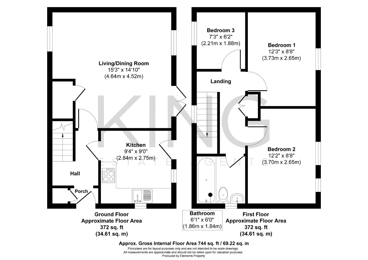 Floorplan of Clapham Place, Bradwell Common, Milton Keynes, Buckinghamshire, MK13 8ES