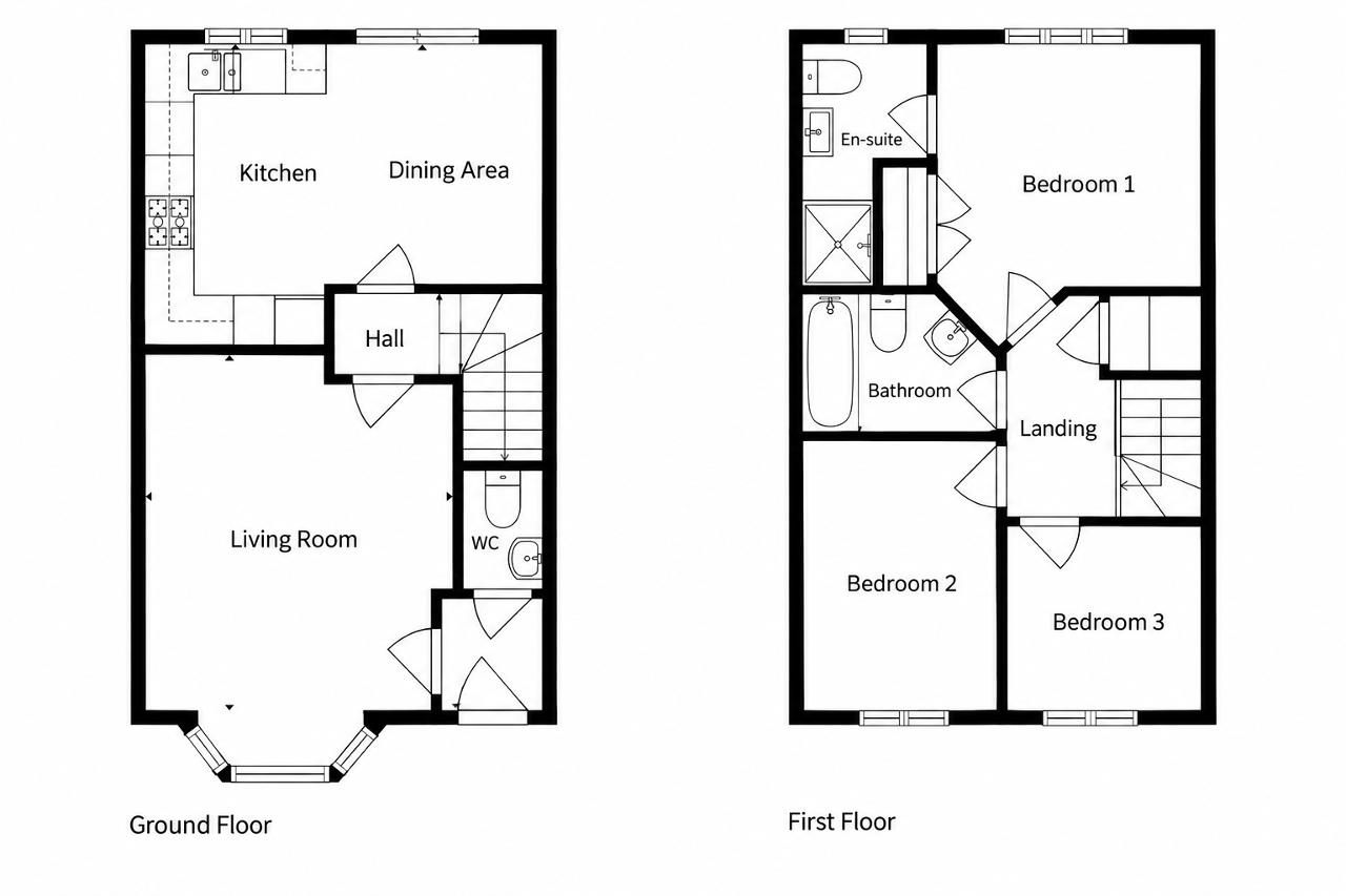 Floorplan of Cosway, Grange Farm, Milton Keynes, Buckinghamshire, MK8 0NS